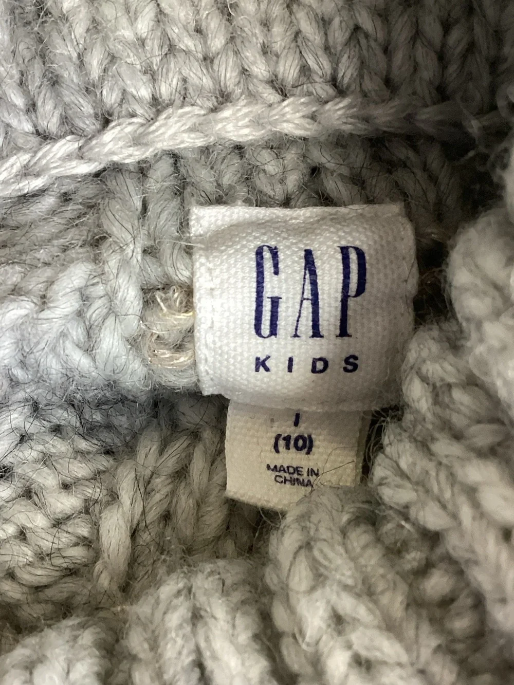 GAP Chunky Knit Cowl Neck Sweater - Gray and Cream
